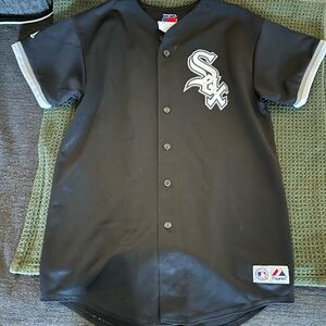 Black White Sox Baseball Jersey